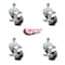 Service Caster 3.5 Inch Thermoplastic Rubber Swivel 12mm Threaded Stem Caster Set Brake SCC SCC-TS20S3514-TPRB-TLB-M1215-4 - alternate 4